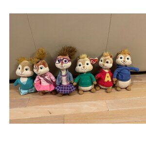 Chipmunks Chipettes plushies (6) - Ty brand